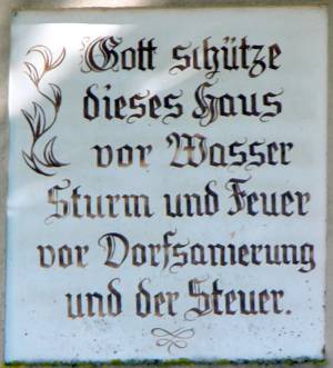 Die interessante Inschrift des "Torbogens"